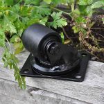 transporthjul 250kg sort på hovedt 600x600