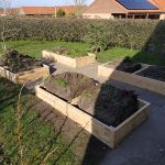 husmands hæjbed byggesæt i lufttørret egetræ llige fyldt