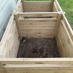 Kompostbeholder byggesæt i lufttørret egetræ uden bund