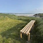 Bænk i lufttørret egetræ